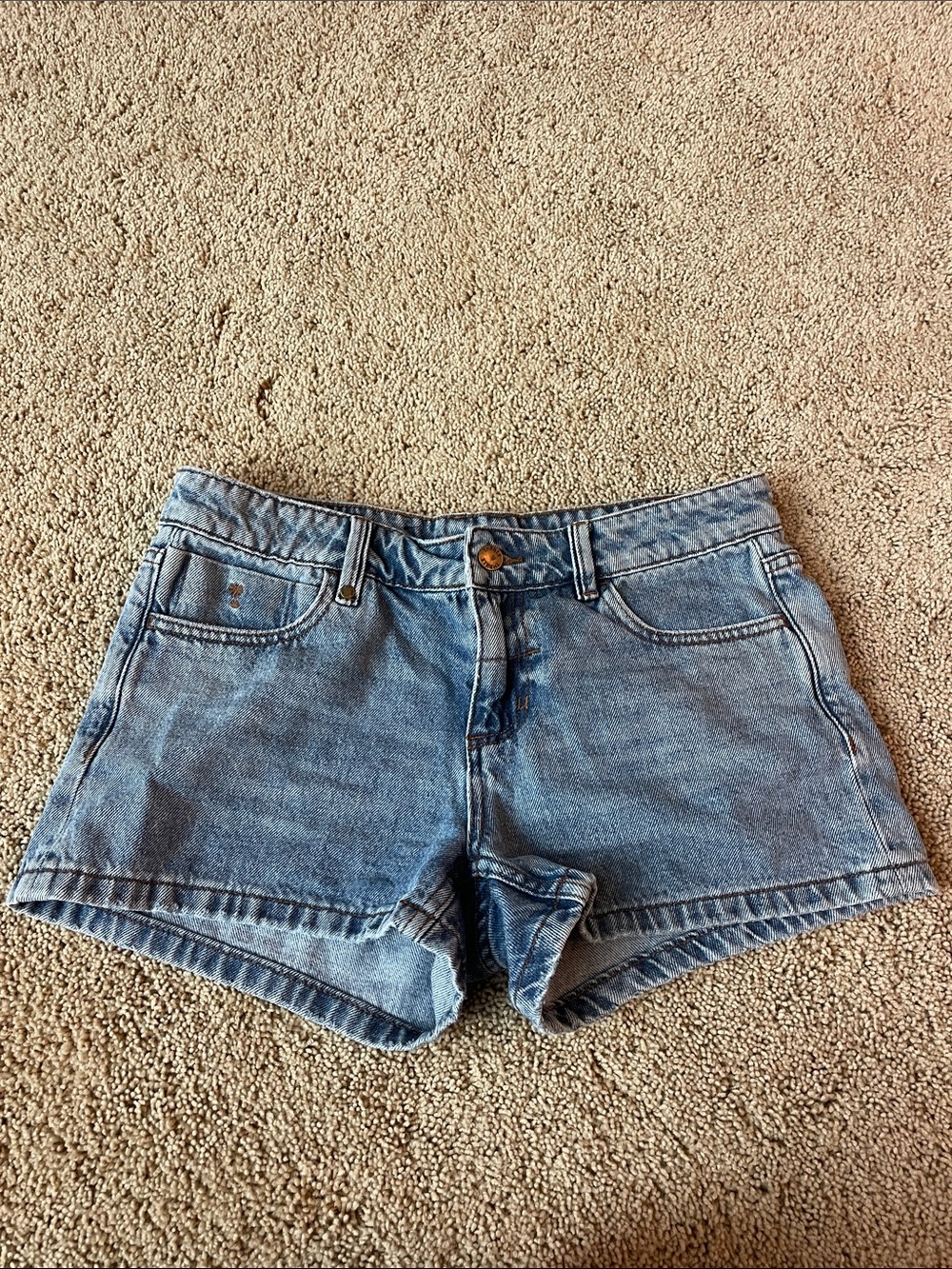 Thrills Light Blue Denim Cutoff Shorts